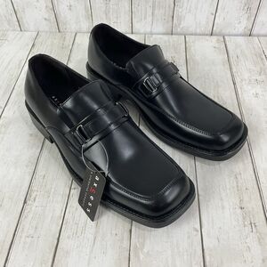 Axcess Bristol Black Leather Slip On Loafer Dress Shoe Men 12 Liz Claiborne NWOB